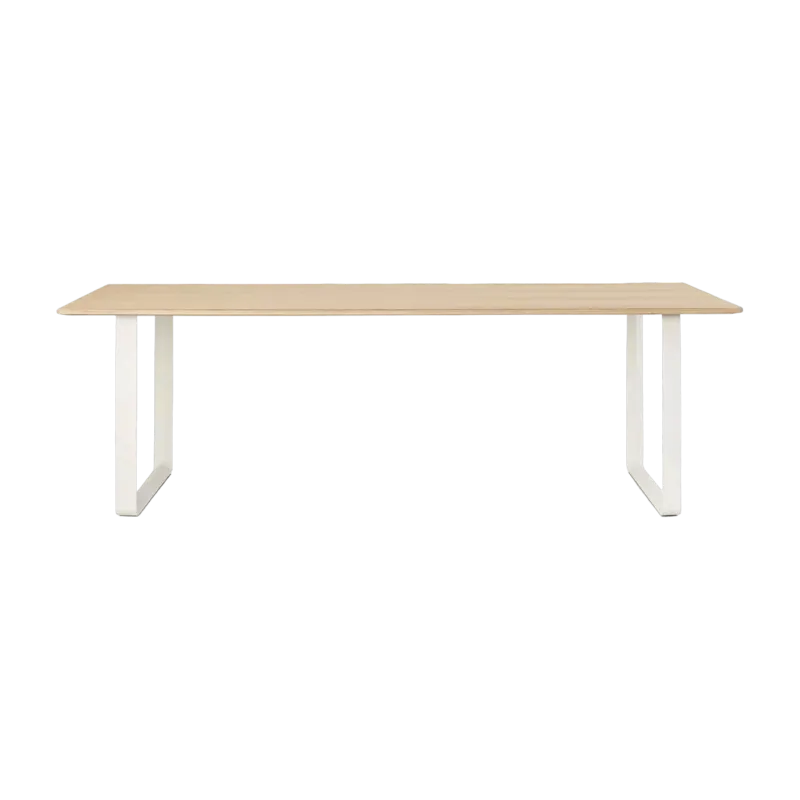 Table en chêne piétement blanc 225 cm 70-70 - Muuto - The Cool Republic