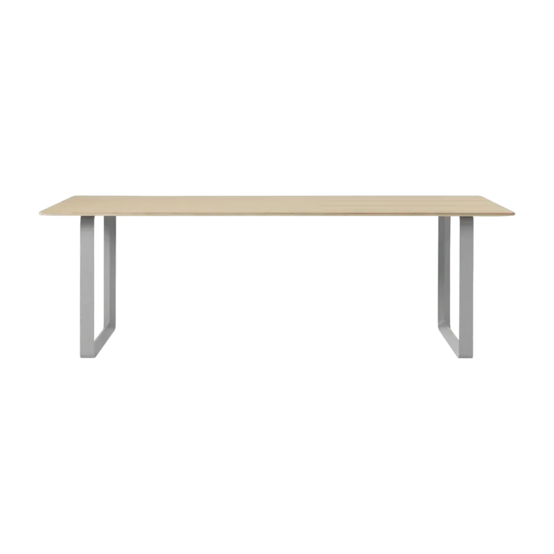 Table en chêne piétement gris 225 cm 70-70 - Muuto - The Cool Republic