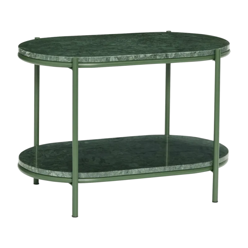 Table en métal et marbre vert - Hübsch - The Cool Republic