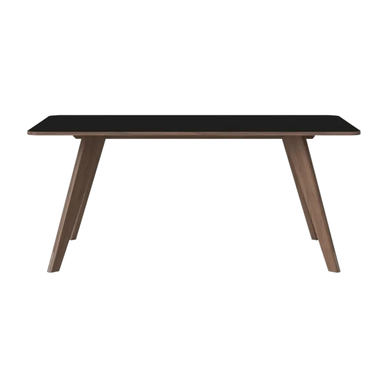 Table en stratifié fenix noir et noyer massif huilé 95 x 170 cm New Mood - Bolia - The Cool Republic