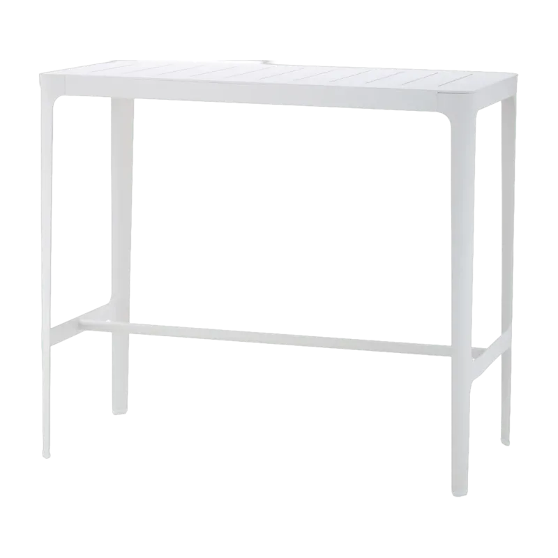 Table haute en aluminium blanc Cut - Cane-Line - The Cool Republic