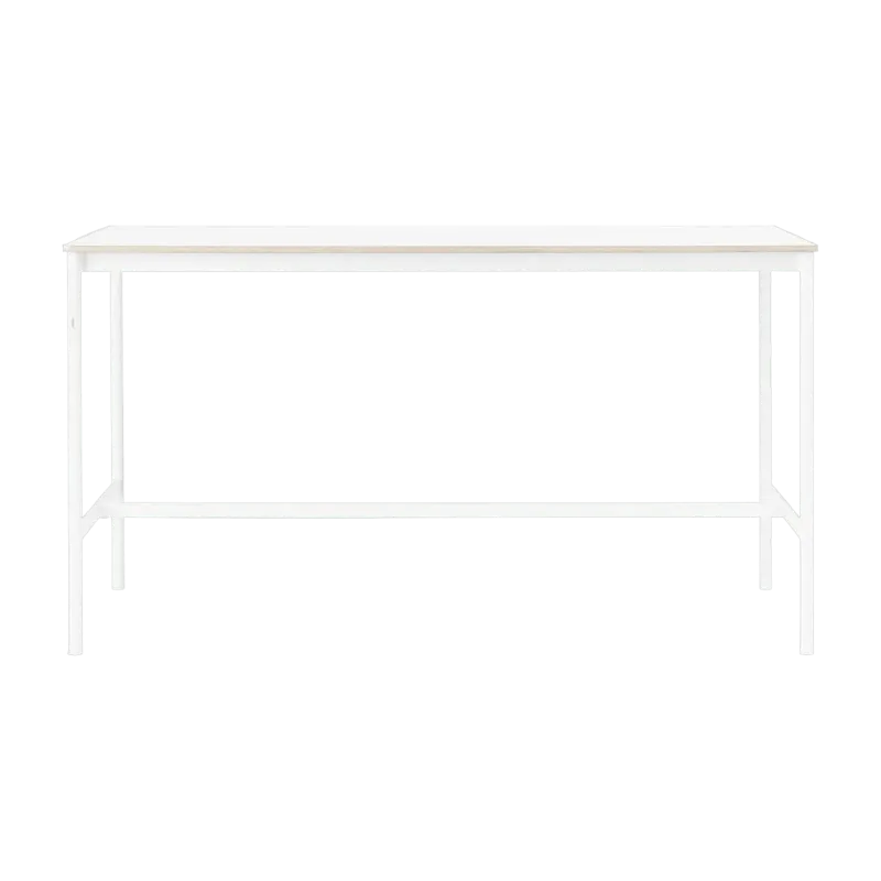 Table haute en contreplaqué stratifié blanche 85 x 190 x 105 cm Base - Muuto - The Cool Republic