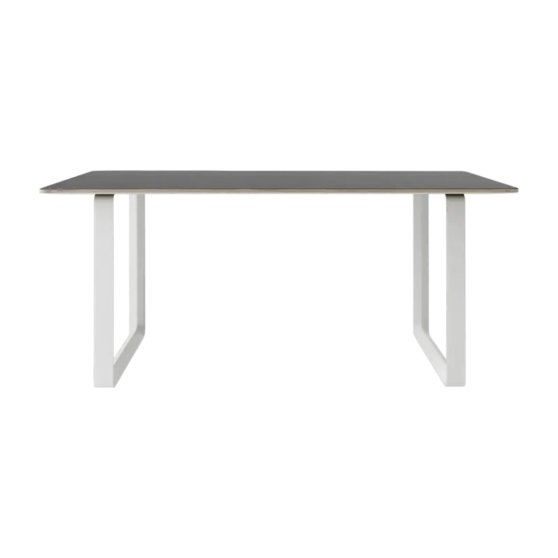 Table noire piétement blanc 170 cm 70-70 - Muuto - The Cool Republic