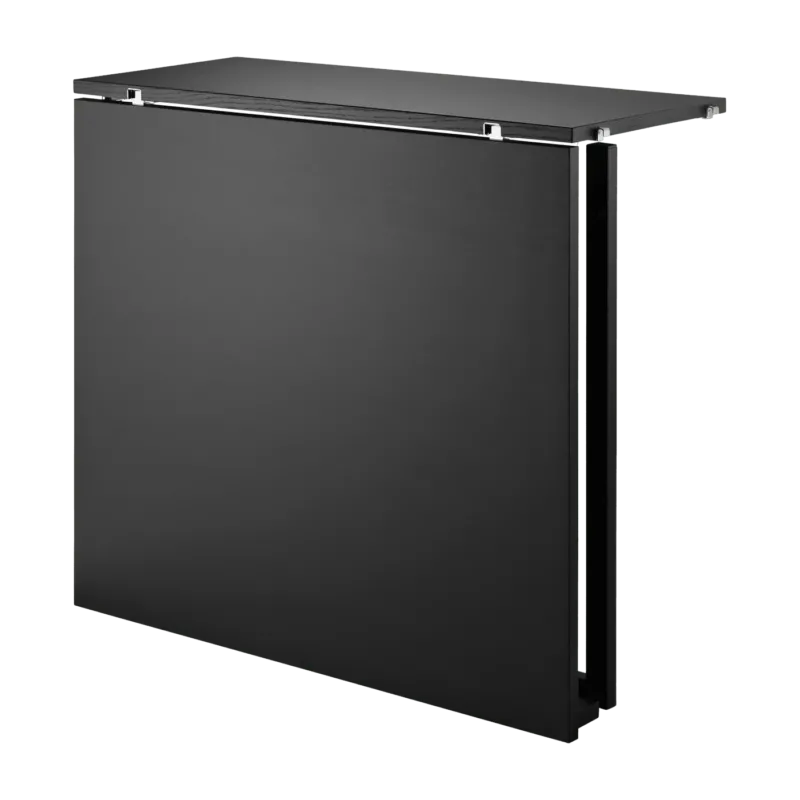 Table pliante en frêne teinté noir et pieds noirs en acier - String furniture - The Cool Republic