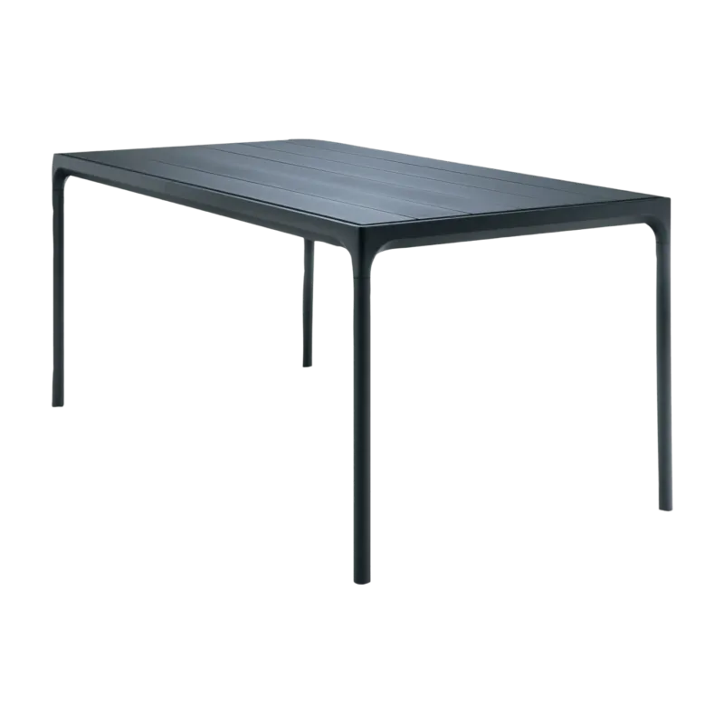 Table rectangulaire 160x90 cm en métal noir FOUR - Houe - The Cool Republic