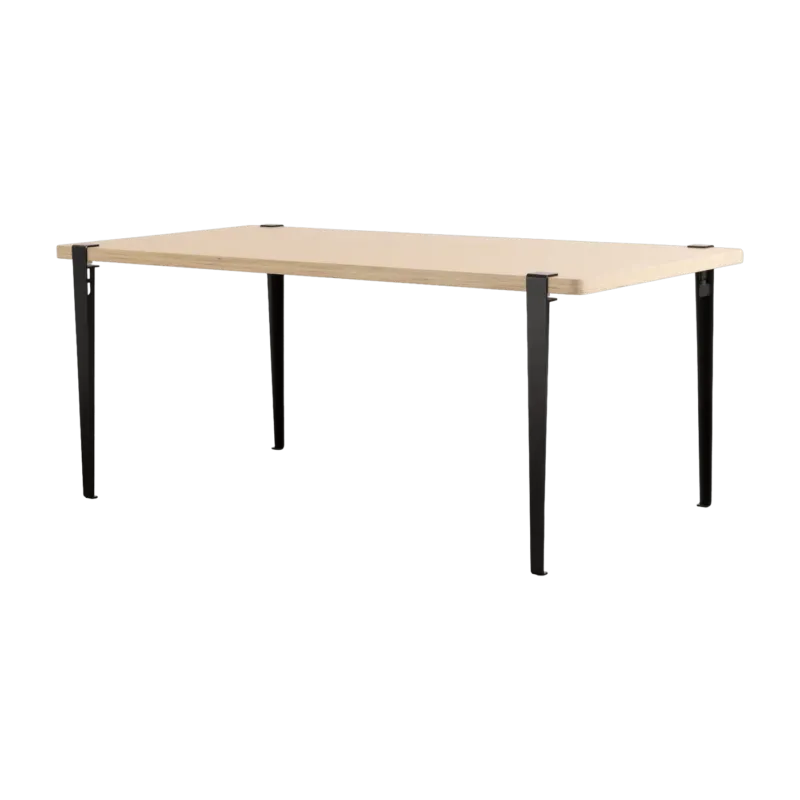 Table rectangulaire XL Brixton pieds noir graphite 75 cm - TIPTOE - The Cool Republic
