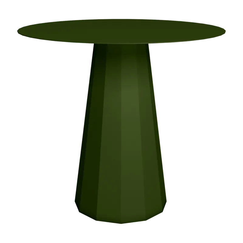 Table ronde en acier mat kaki 80 cm Ankara - Matière Grise - The Cool Republic