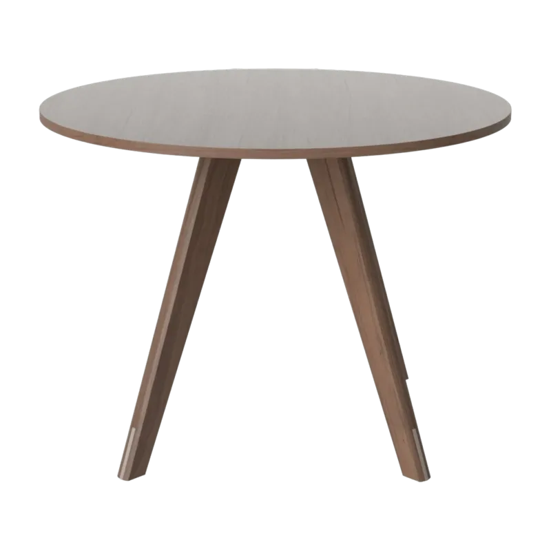 Table ronde en noyer massif huilé 100 cm New Mood - Bolia - The Cool Republic