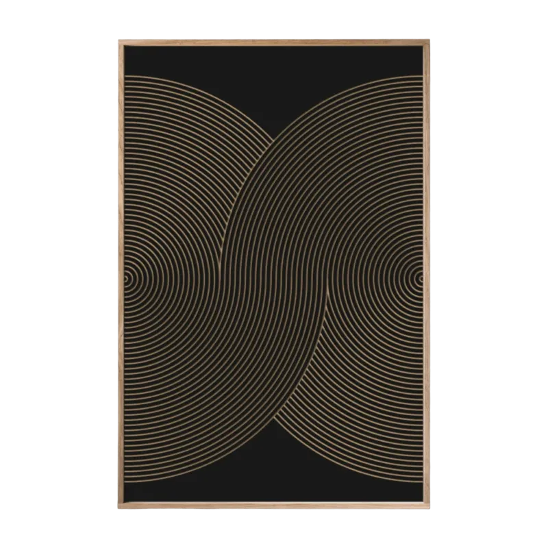 Tableau noir avec reliefs 40 x 60 cm Foehn - Kōje & Møhe - The Cool Republic