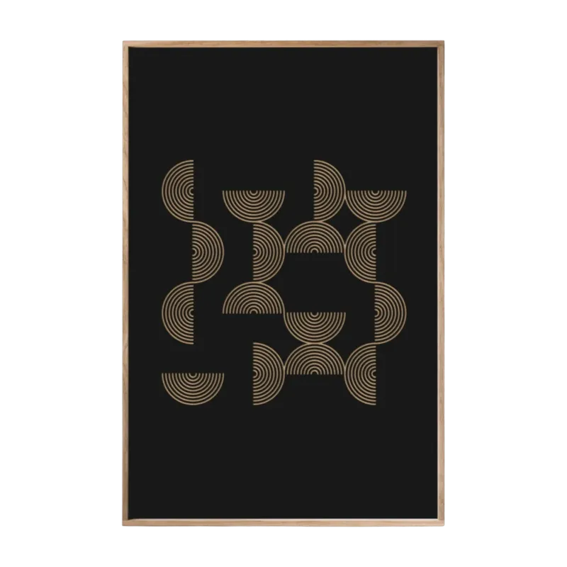 Tableau noir avec reliefs 40 x 60 cm Loo - Kōje & Møhe - The Cool Republic