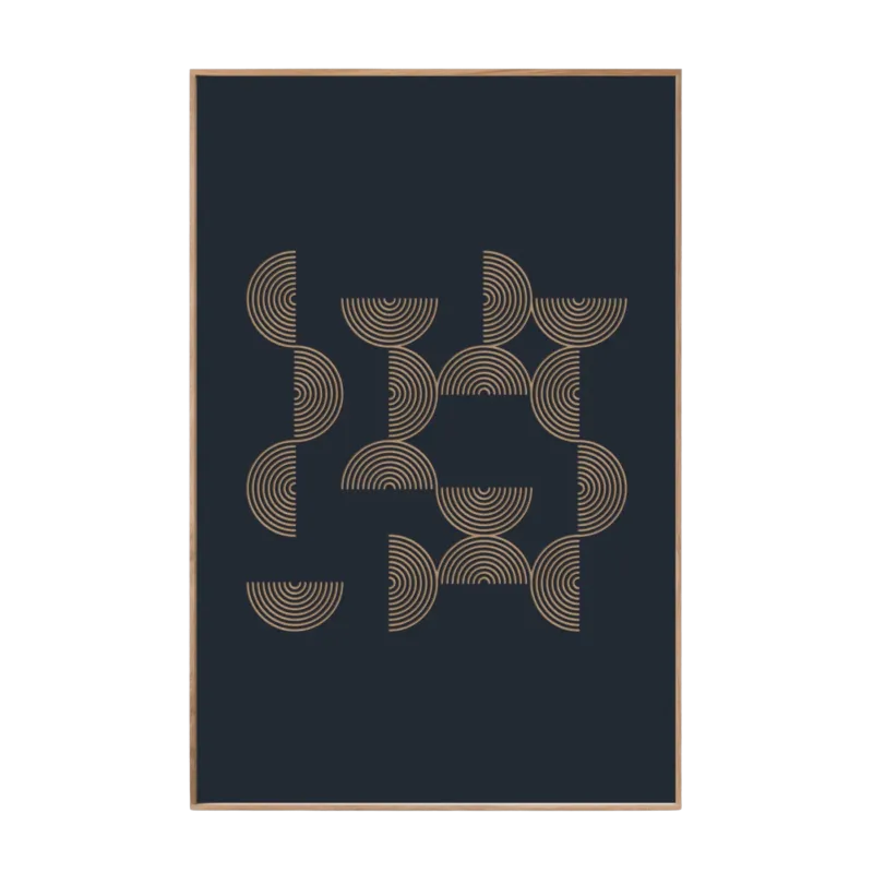 Tableau noir avec reliefs 60 x 90 cm Loo - Kōje & Møhe - The Cool Republic