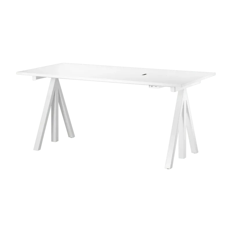 Tablette de bureau en blanc stratifié 160 x 78 cm Works - String furniture - The Cool Republic