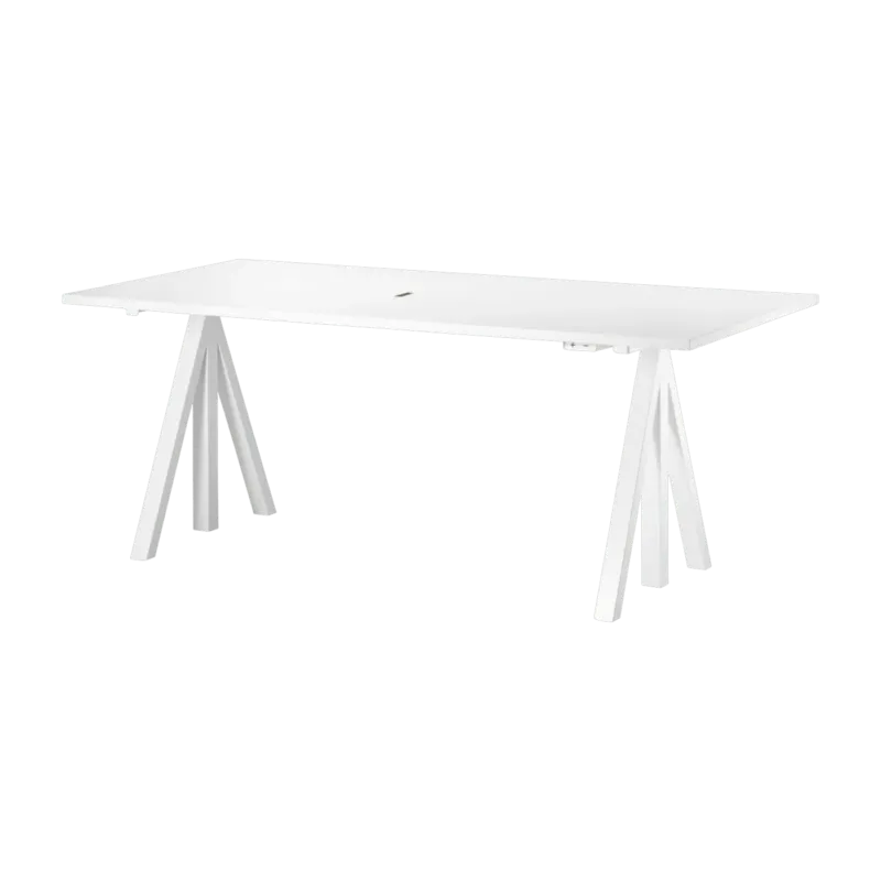 Tablette de bureau en blanc stratifié 180 x 90 cm Works - String furniture - The Cool Republic