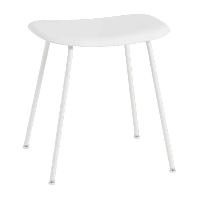 Tabouret blanc piétement tubes Fiber - Muuto - The Cool Republic