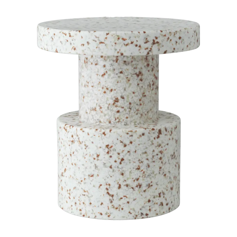 Tabouret blanc pixelisé en matière recyclée Bit blanc - Normann Copenhagen - The Cool Republic