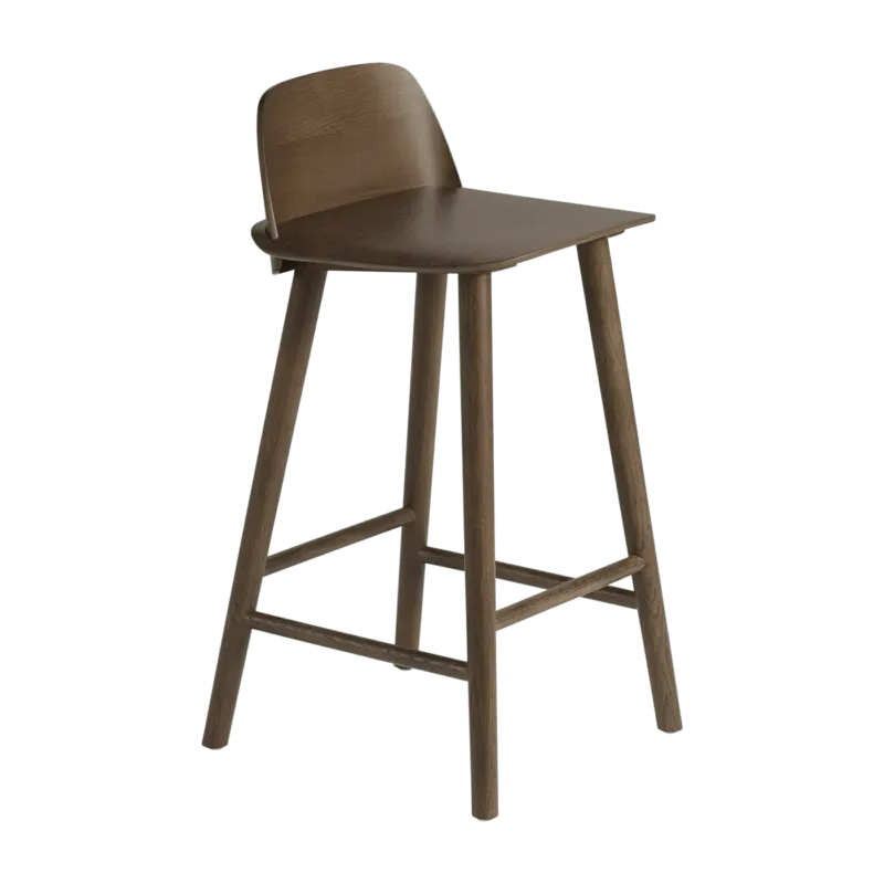 Tabouret de bar 65 cm en chêne foncé Nerd - Muuto - The Cool Republic