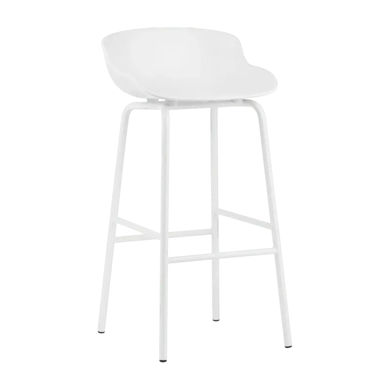 Tabouret de bar en acier et pp blanc 75 cm Hyg - Normann Copenhagen - The Cool Republic