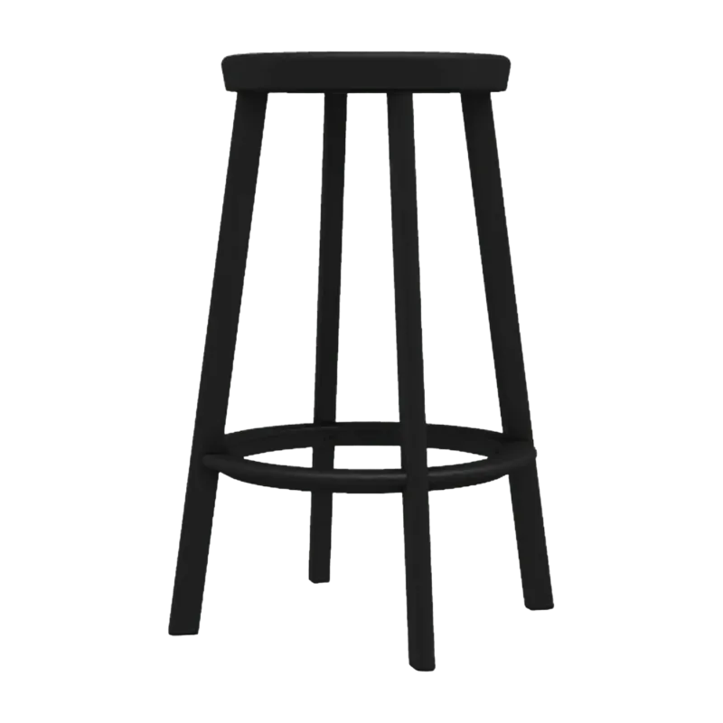 Tabouret de bar en aluminium noir 66 cm Deja-vu - Magis - The Cool Republic