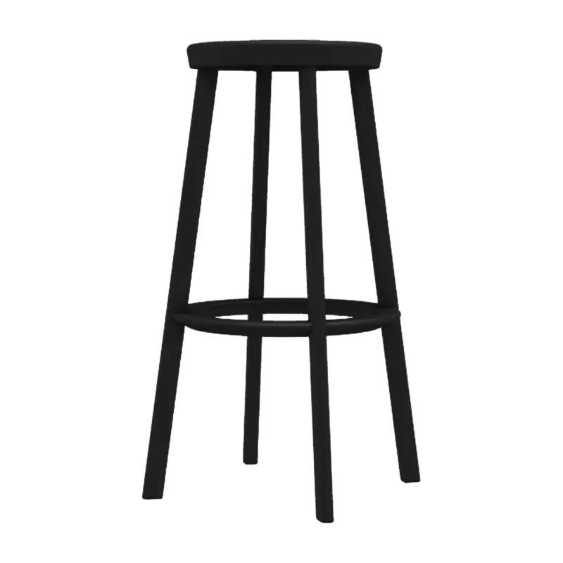 Tabouret de bar en aluminium noir 76 cm Deja-vu - Magis - The Cool Republic