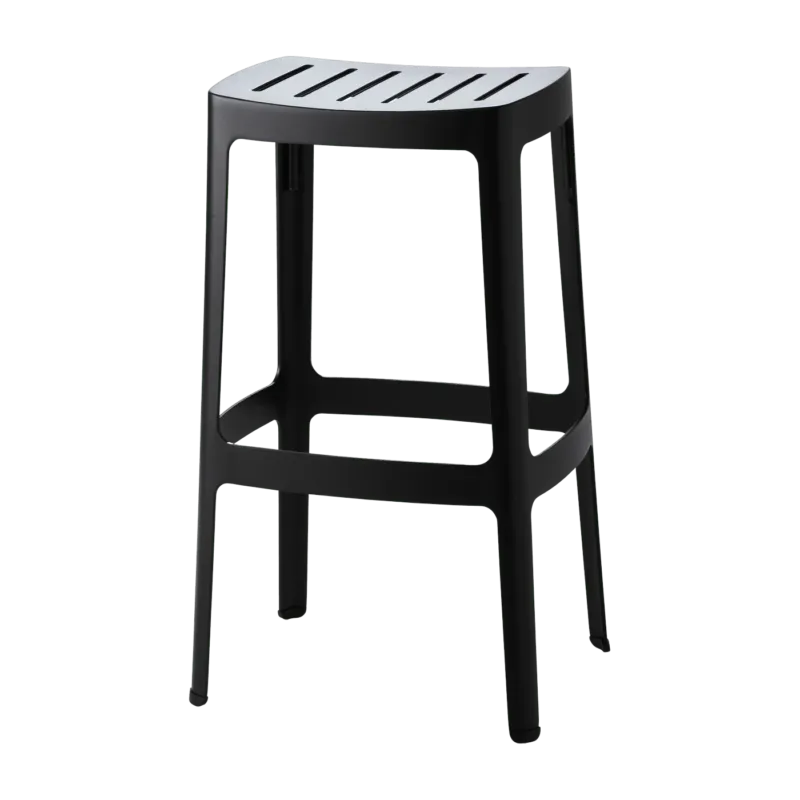 Tabouret de bar en aluminium noir Cut - Cane-Line - The Cool Republic