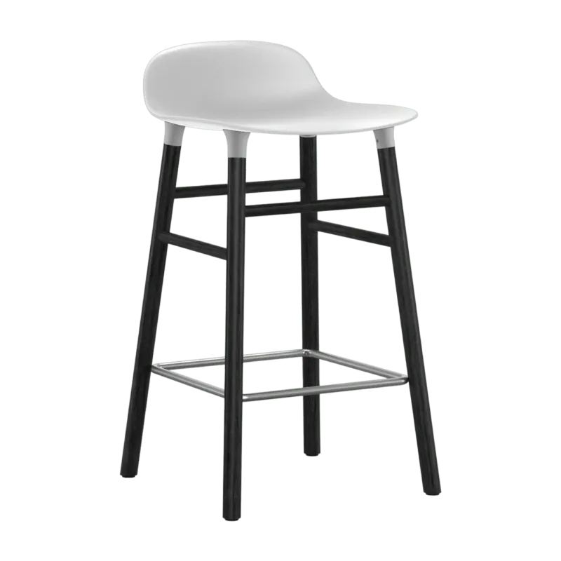 Tabouret de bar en bois noir et pp blanc 65 cm Form - Normann Copenhagen - The Cool Republic