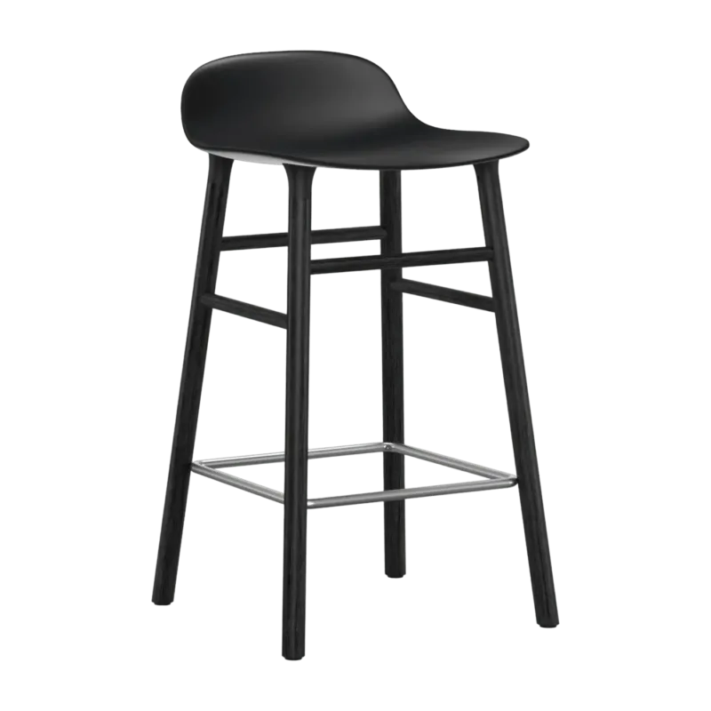 Tabouret de bar en bois noir et pp noir 65 cm Form - Normann Copenhagen - The Cool Republic