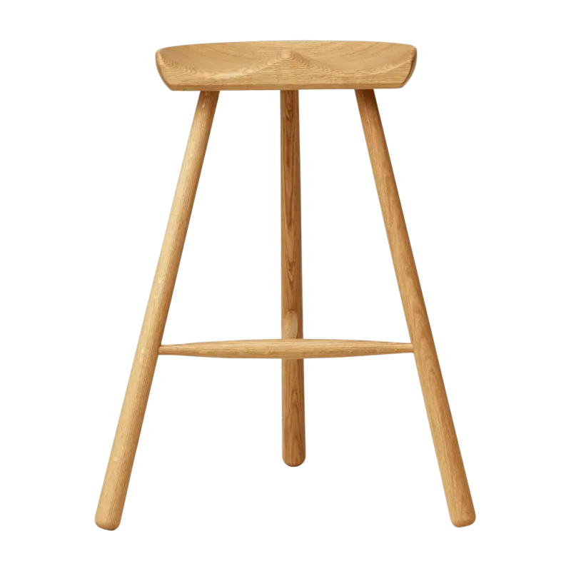Tabouret de bar en chêne blanc huilé 68 cm Shoemaker - Form & Refine - The Cool Republic