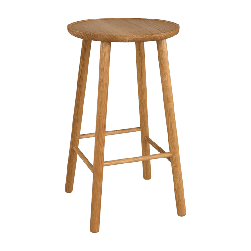 Tabouret de bar en chêne huilé 63 cm ZigZag - Hans K - The Cool Republic