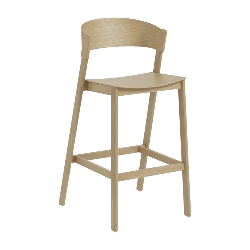 Tabouret de bar en chêne naturel Cover 65 cm - Muuto - The Cool Republic
