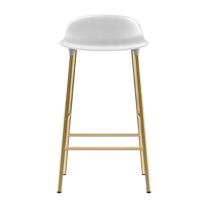 Tabouret de bar en laiton et pp blanc 65 cm Form - Normann Copenhagen - The Cool Republic