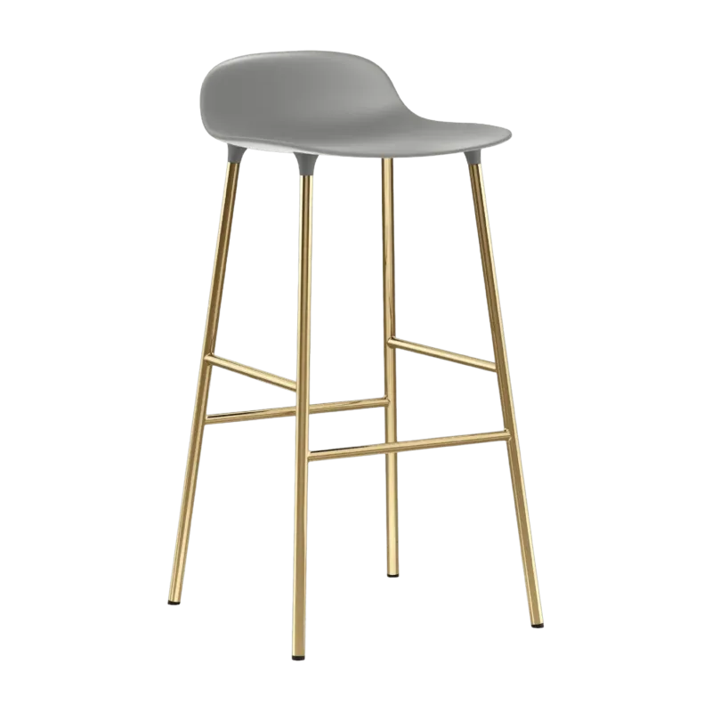 Tabouret de bar en laiton et pp gris 75 cm Form - Normann Copenhagen - The Cool Republic