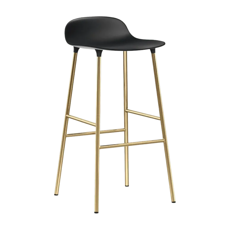Tabouret de bar en laiton et pp noir 75 cm Form - Normann Copenhagen - The Cool Republic