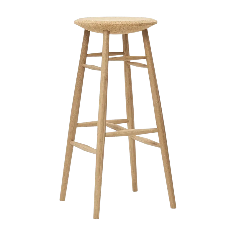 Tabouret de bar en liège clair et bois naturel Drifted - Hem - The Cool Republic