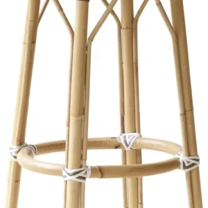 Tabouret de bar en rotin blanc 78 cm Simone - Sika Design - The Cool Republic