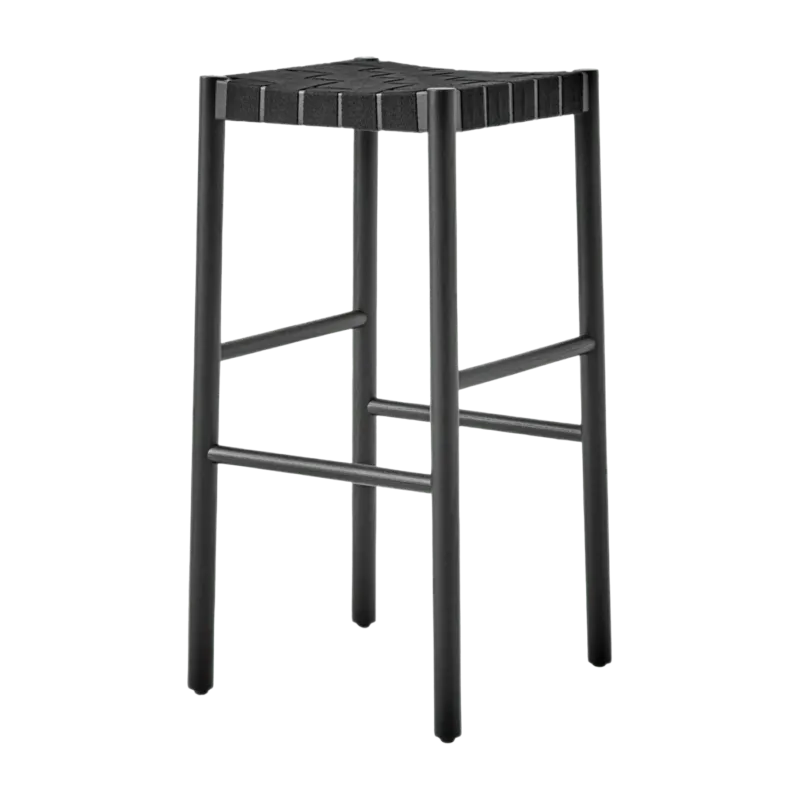 Tabouret de bar noir et piètement noir Betty TK8 - &tradition - The Cool Republic