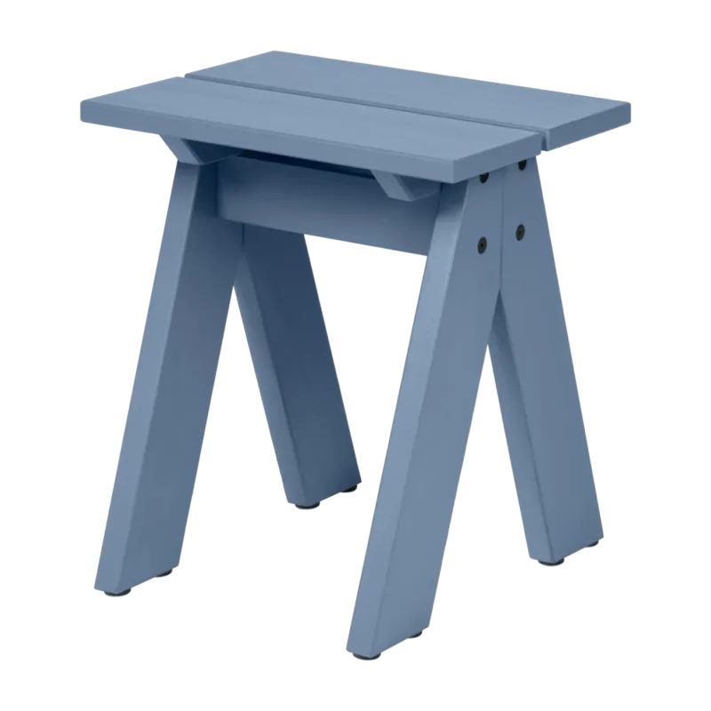 Tabouret de jardin en bois de pin massif bleu givré 40x40x44cm Navo - noo.ma - The Cool Republic