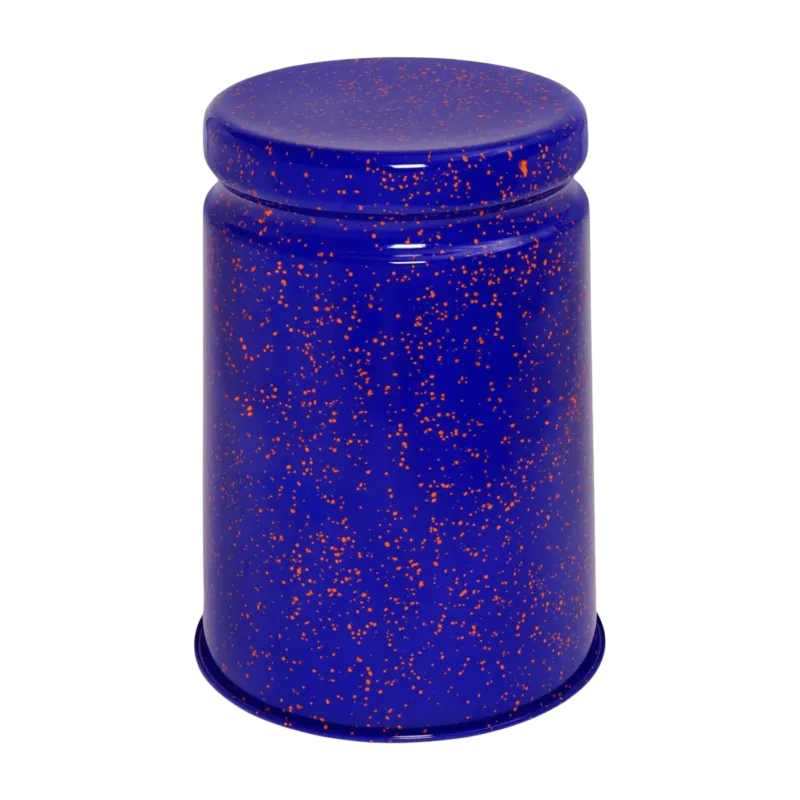 Tabouret en acier bleu tacheté d'orange Last Stool - Hem - The Cool Republic