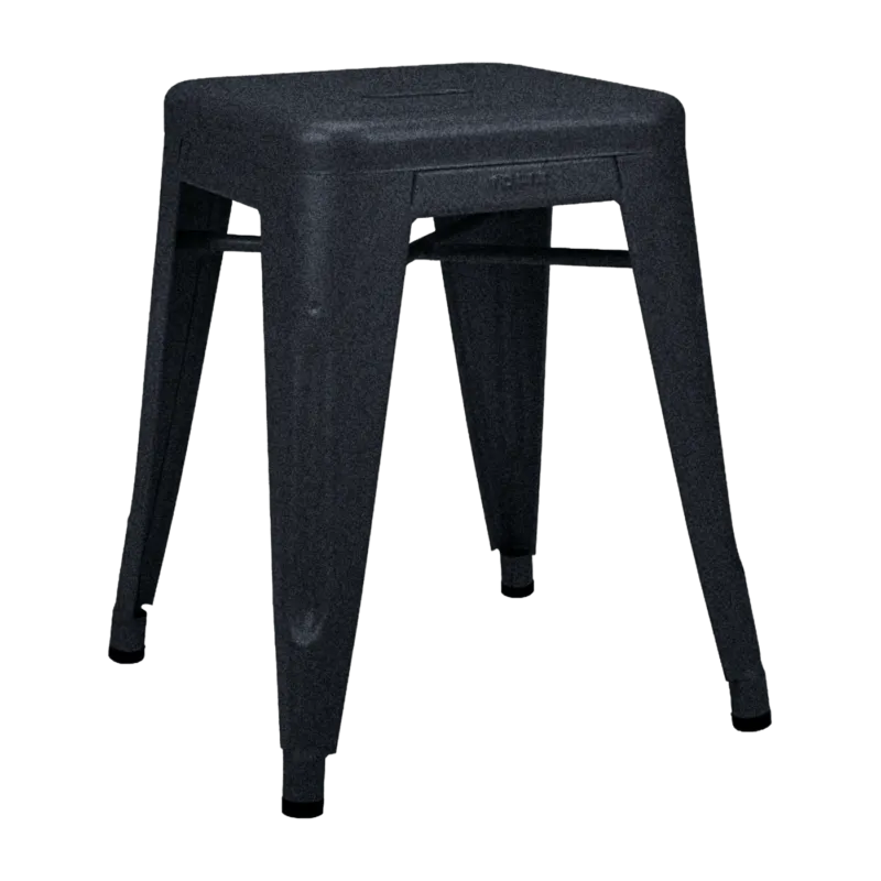 Tabouret en acier H45 Bleu nuit mat fine texture - Tolix - The Cool Republic