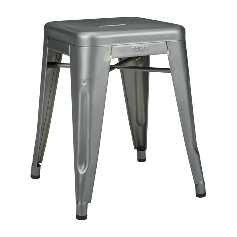 Tabouret en acier H45 Brut verni satiné - Tolix - The Cool Republic