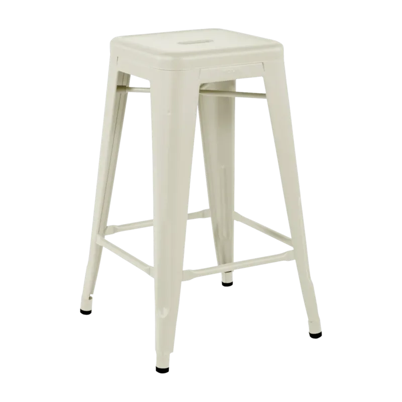Tabouret en acier H65 Ivoire mat - Tolix - The Cool Republic