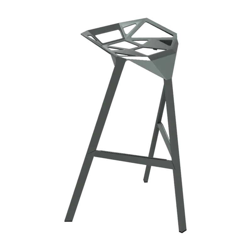 Tabouret en aluminium vert gris 77 cm One - Magis - The Cool Republic