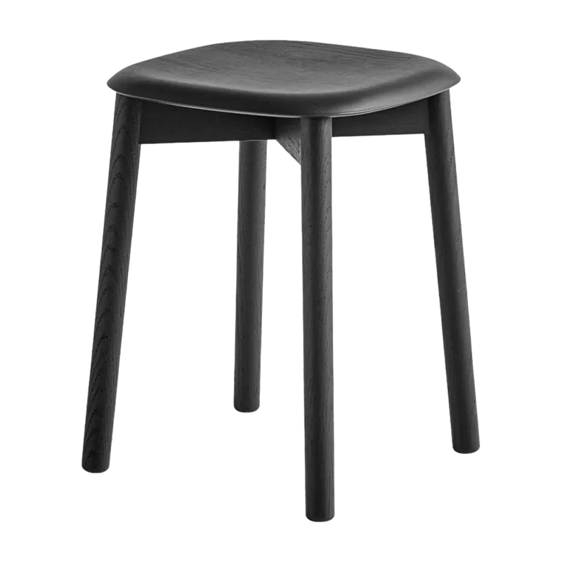 Tabouret en bois de chêne noir Soft Edge 72 - HAY - The Cool Republic