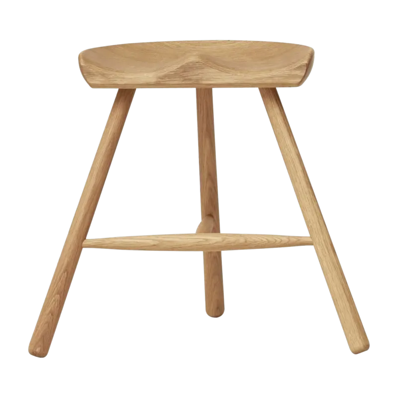 Tabouret en chêne blanc huilé 49 cm Shoemaker - Form & Refine - The Cool Republic