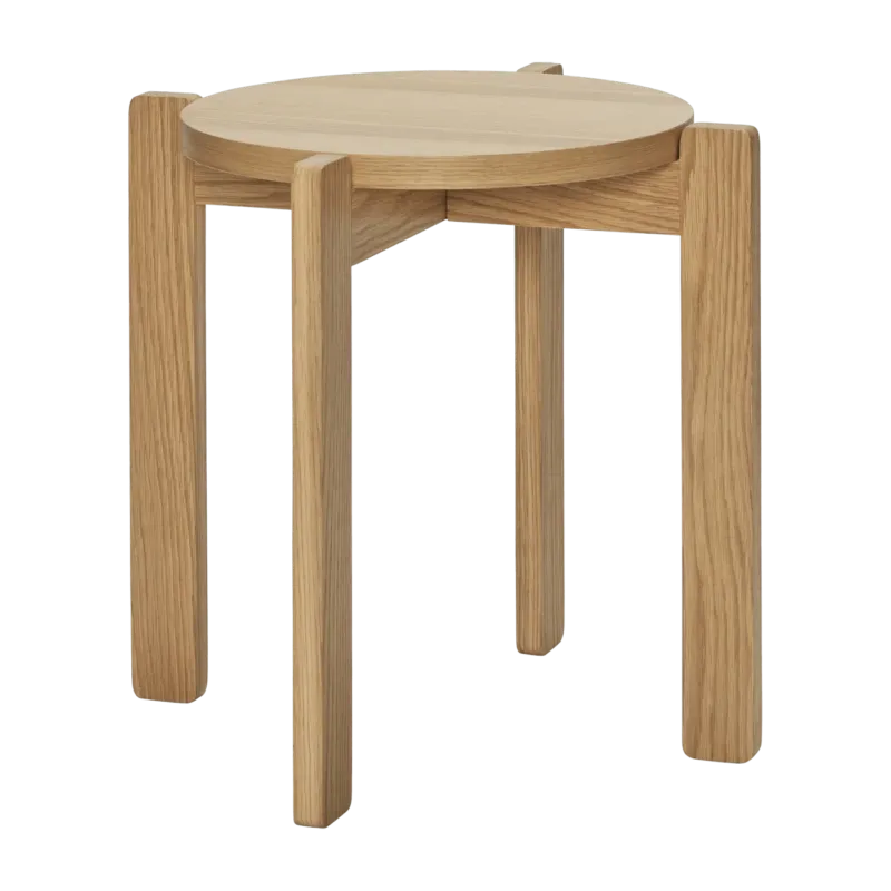 Tabouret en chêne naturel 45 x 42 cm Always - Hübsch - The Cool Republic