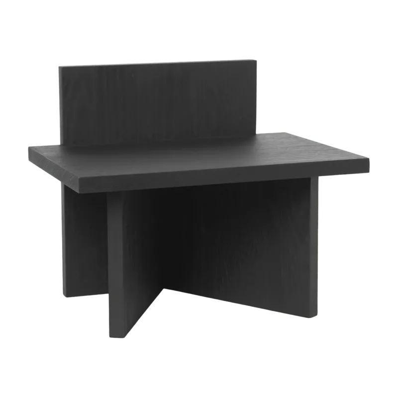 Tabouret en frêne teinté noir Oblique - Ferm Living - The Cool Republic