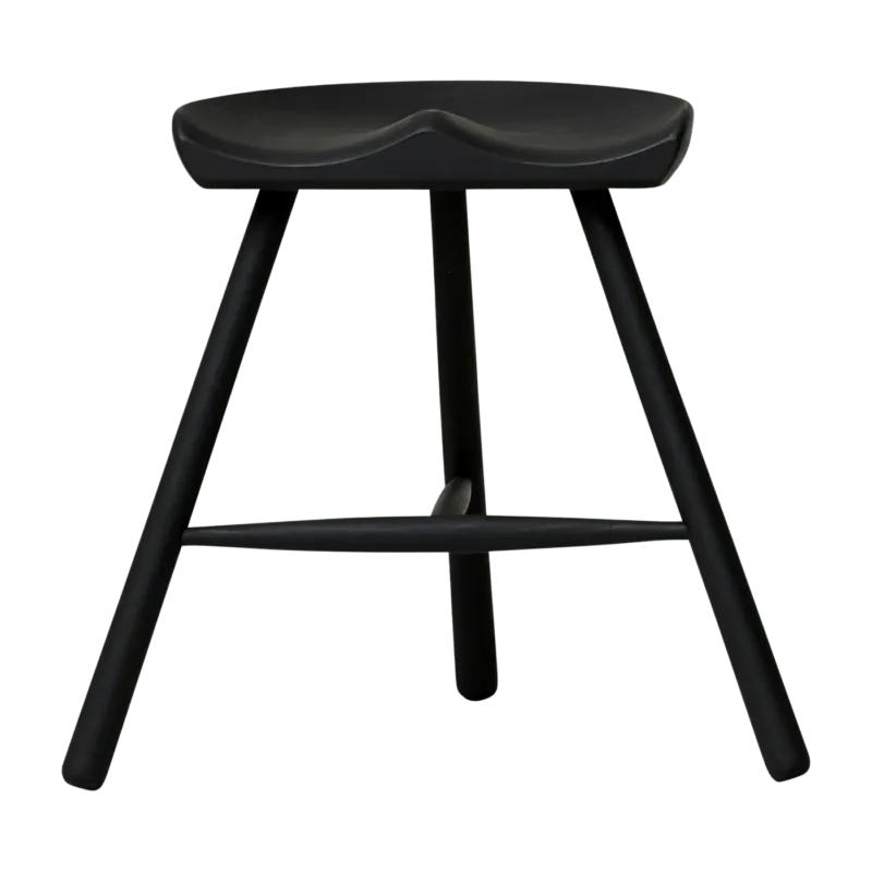 Tabouret en hêtre noir 49 cm Shoemaker - Form & Refine - The Cool Republic