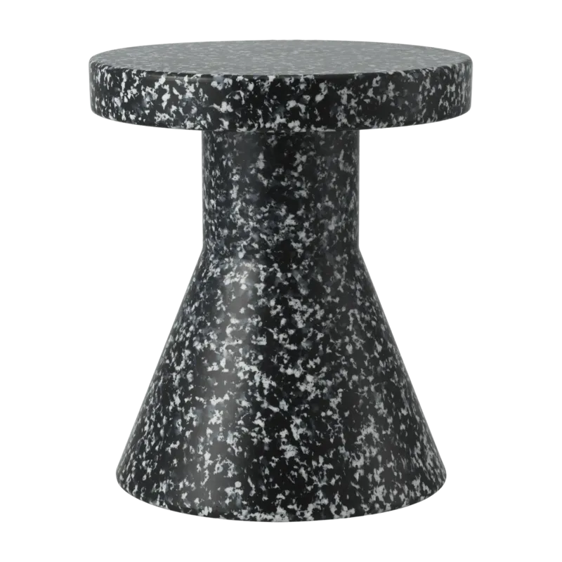 Tabouret en polyéthylène noir Cone Bit noir/blanc - Normann Copenhagen - The Cool Republic