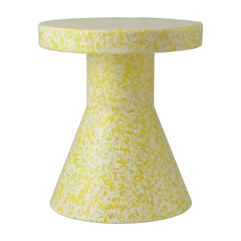Tabouret en polyéthylène recyclé jaune Cone Bit Yellow - Normann Copenhagen - The Cool Republic