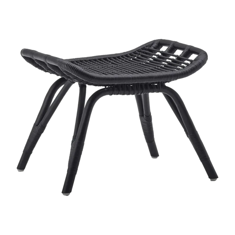 Tabouret en rotin noir Monet - Sika Design - The Cool Republic