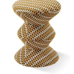 Tabouret en tissu à motif jaune Soft 36x47cm Zig Zag - Pols Potten - The Cool Republic